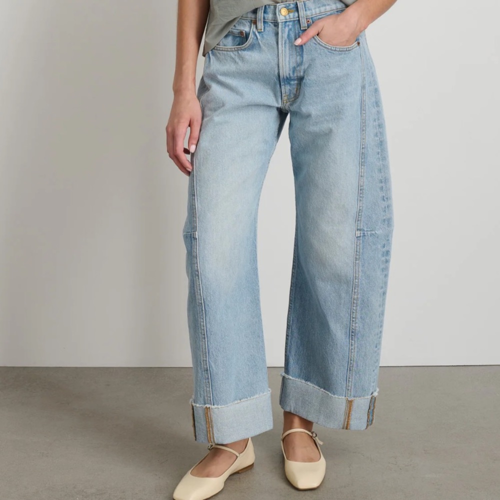 B SIDES Relaxed Cuffed Lasso Jean Jac Wash - Picture 4 of 5